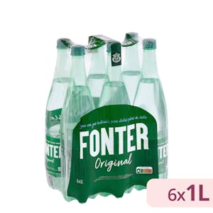 Agua mineral con gas grande Fonter