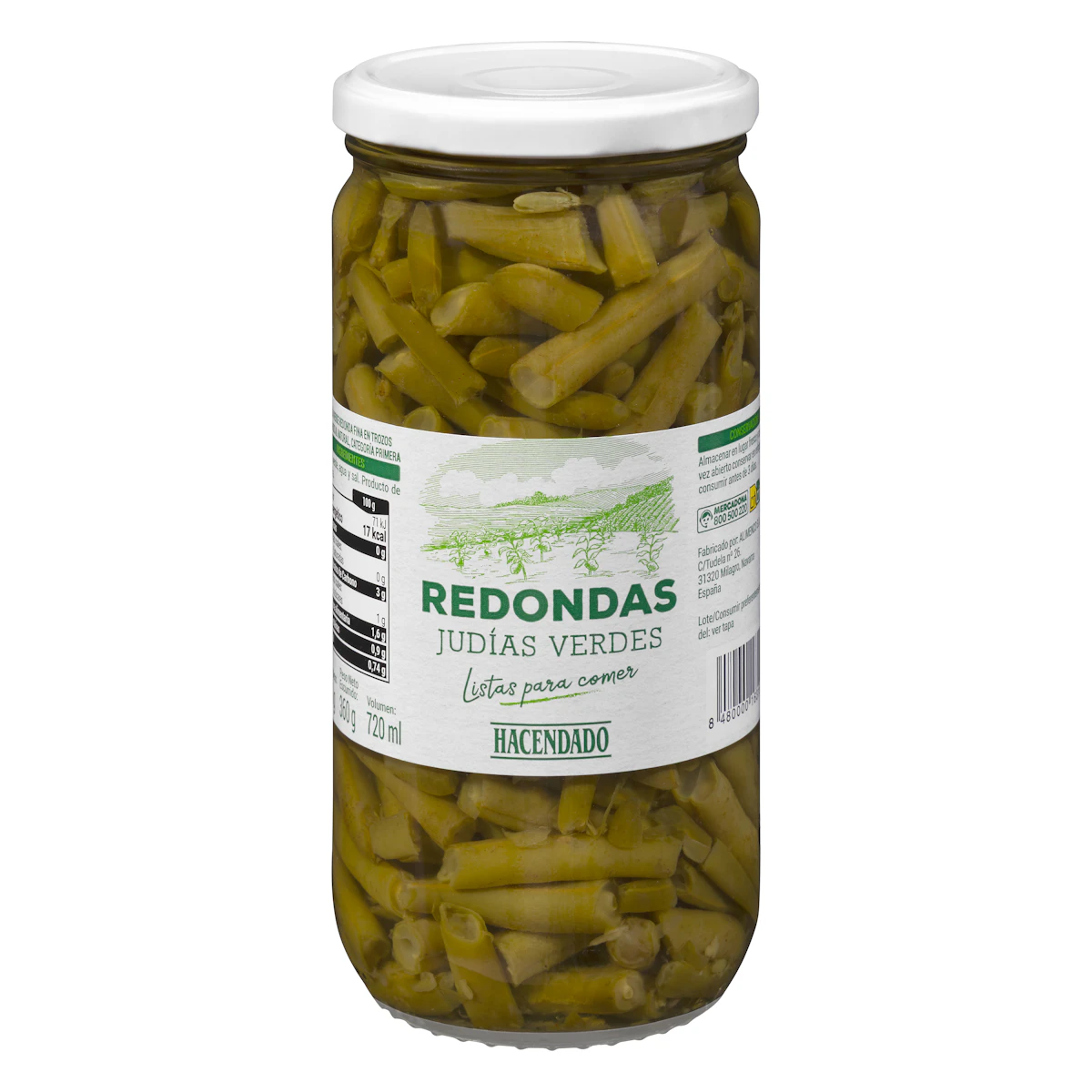 Judías verdes redondas Hacendado – Mercadona – صورة إعلانية للمنتج