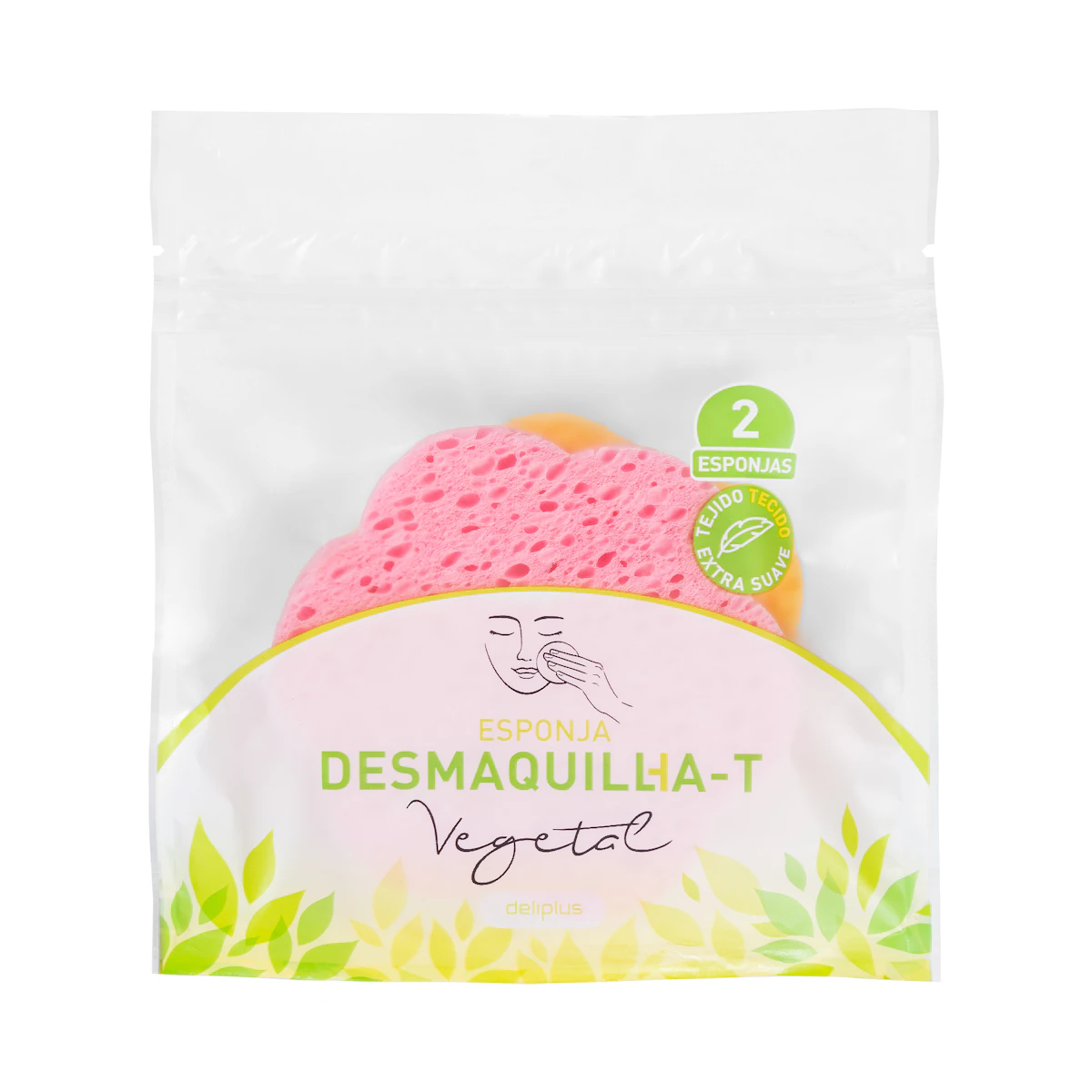 Esponja facial desmaquillante Deliplus vegetal – Mercadona – صورة إعلانية للمنتج