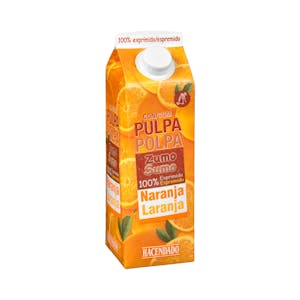 Zumo pura naranja con pulpa Hacendado