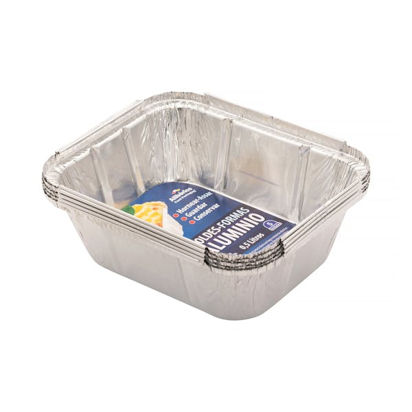 Molde de aluminio rectangular 0,5L Alibérico