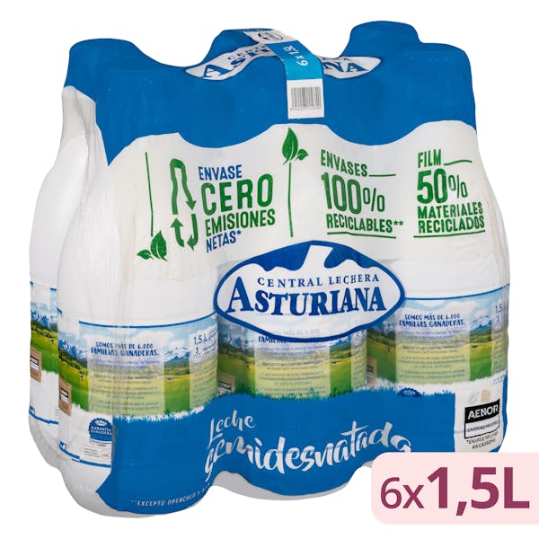 Leche semidesnatada Asturiana