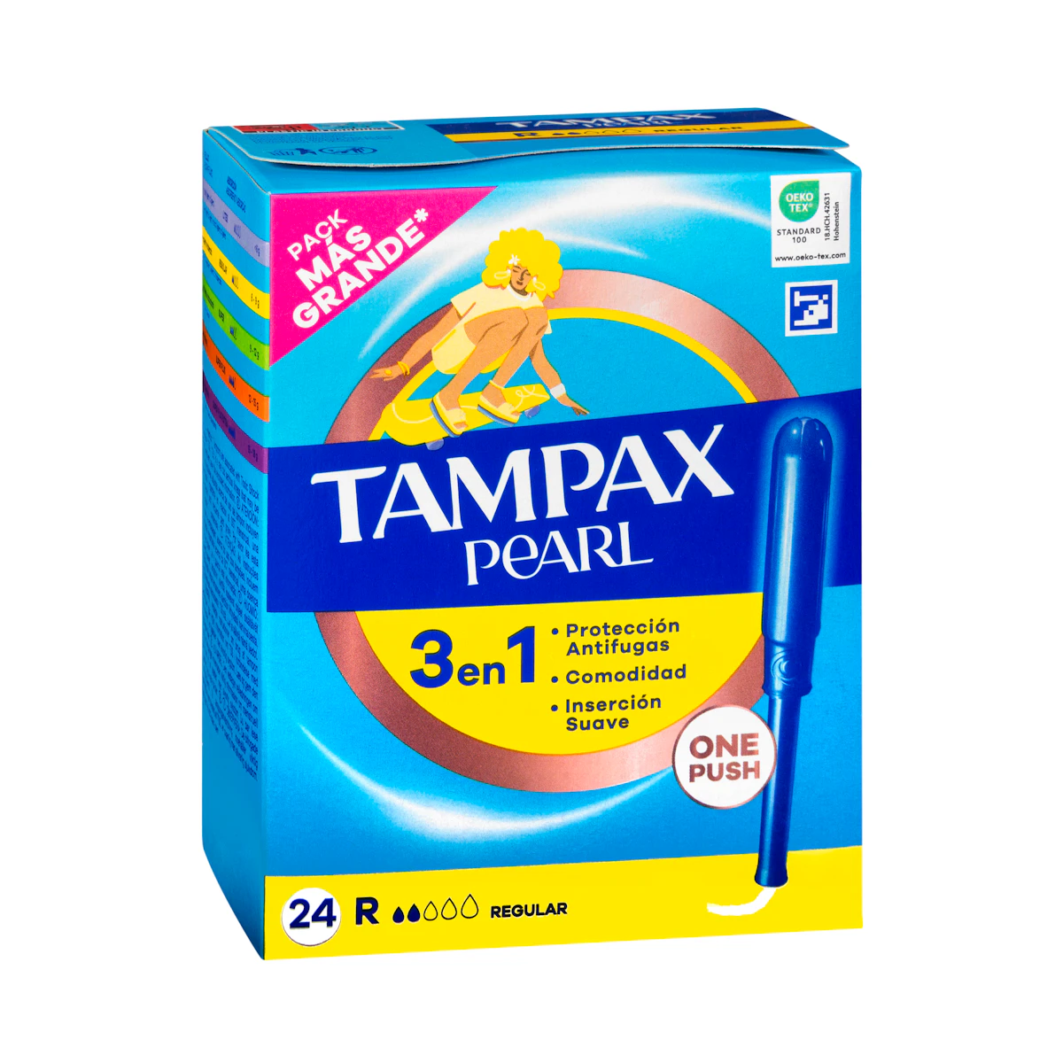 Tampones regular Tampax Pearl con aplicador – Mercadona – صورة إعلانية للمنتج