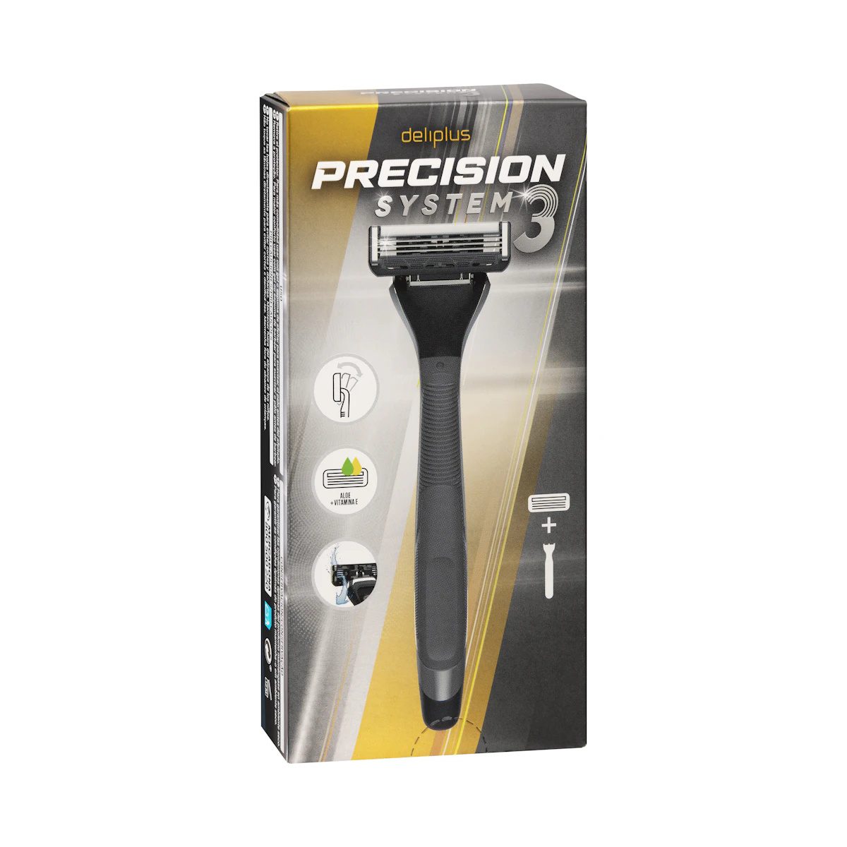 Maquinilla de afeitar recargable Deliplus Precision System 3 hojas – Mercadona – صورة إعلانية للمنتج
