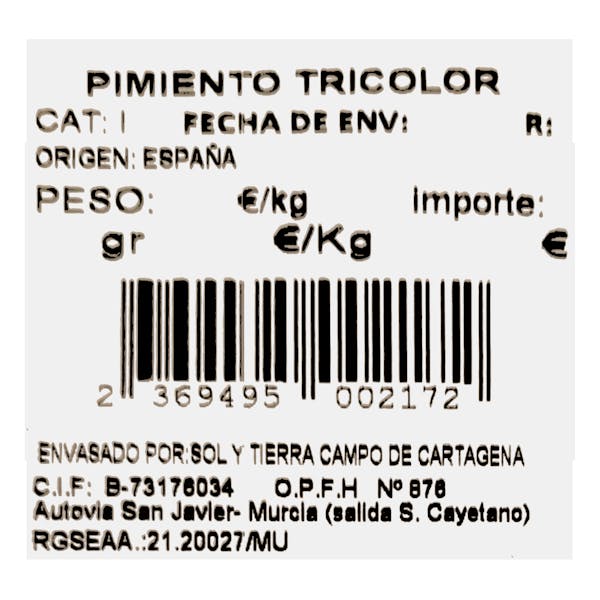 Pimientos tricolor