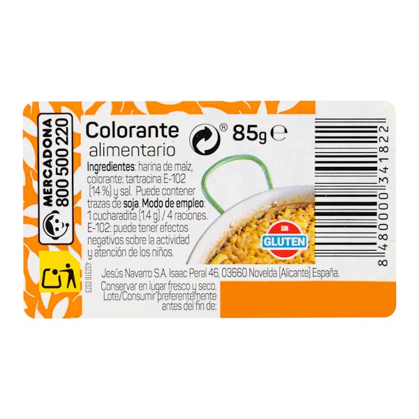 Colorante alimentario Hacendado
