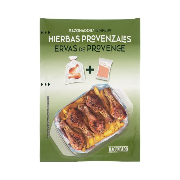 Sazonador hierbas provenzales Hacendado para pollo y costillas