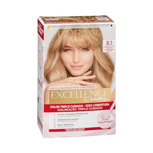 Coloración permanente 8.1 rubio claro ceniza Excellence Creme