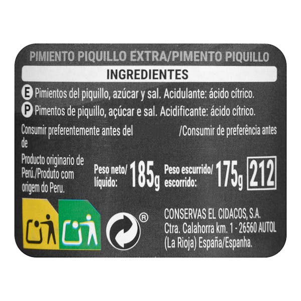 Pimientos del piquillo extra Hacendado estilo tradicional