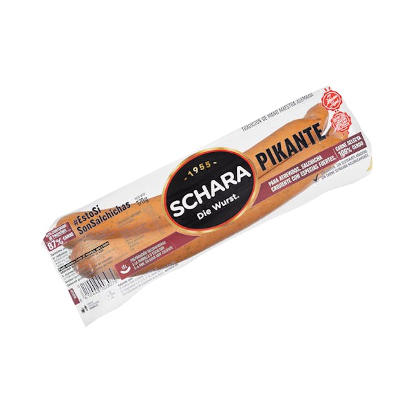 Salchichas cocidas pikante Schara de cerdo ahumadas