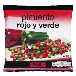 Pimiento rojo y verde Hacendado ultracongelado
