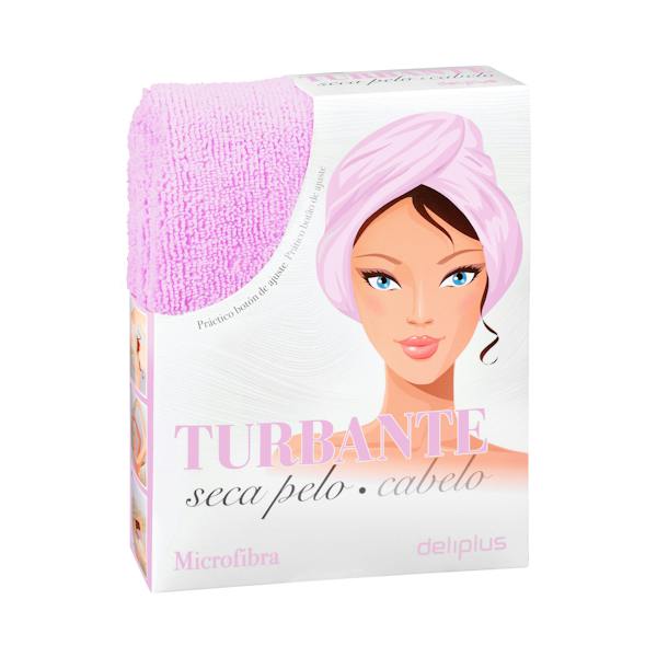 Imagen de Toalla turbante seca pelo microfibra Deliplus