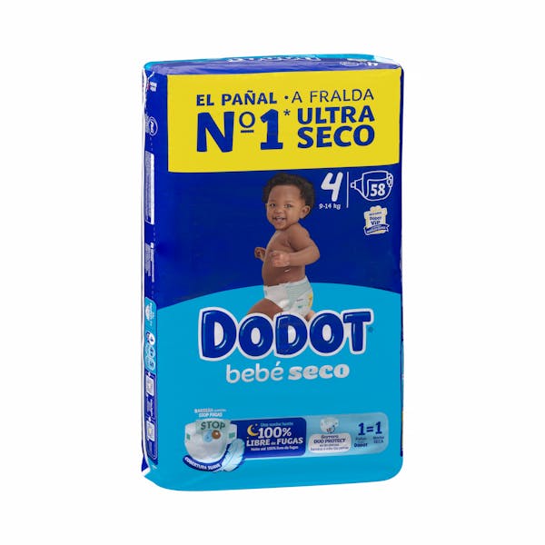 Pañales bebé talla 4 de 9-14 kg Dodot