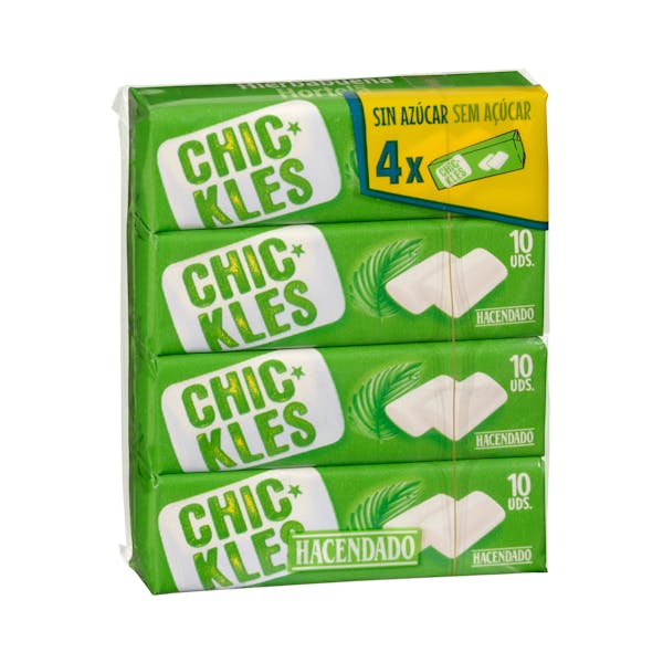 Chicles gragea hierbabuena sin azúcar Hacendado