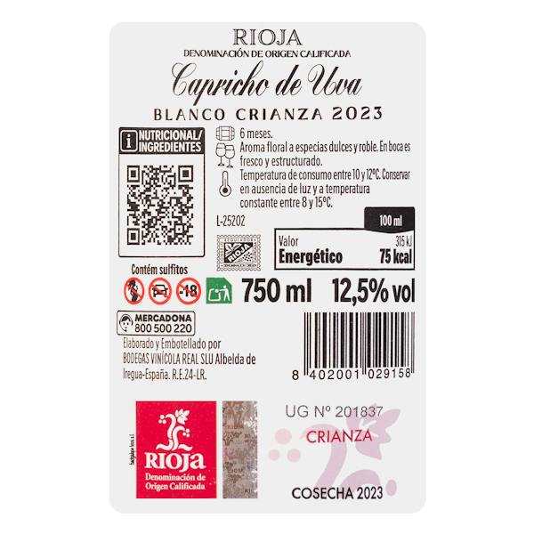 Etiqueta / ingredientes