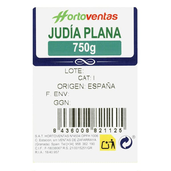 Judía verde plana