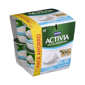 Natural probiotics bifidus with artificial sweeteners 0% fat 0% added sugars Activia