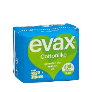 Imagen de Compresa sin alas normal Evax cotton like
