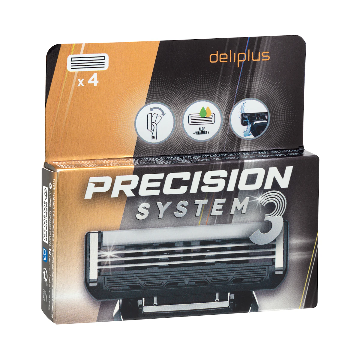 Recambios maquinilla de afeitar Deliplus Precision System 3 hojas – Mercadona – صورة إعلانية للمنتج