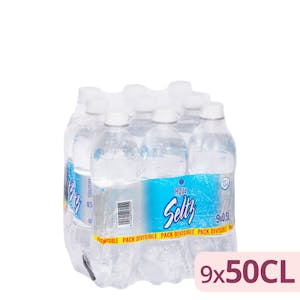 Agua de Seltz con gas pequeña Hacendado