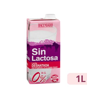 Leche desnatada sin lactosa Hacendado