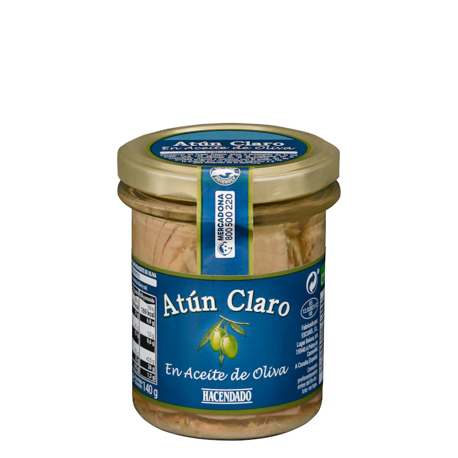 Atún claro en aceite de oliva Hacendado – Mercadona – صورة المنتج