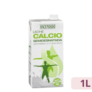 Leche semidesnatada calcio Hacendado