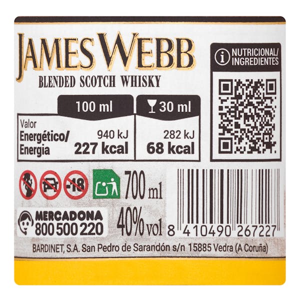 Whisky escocés James Webb