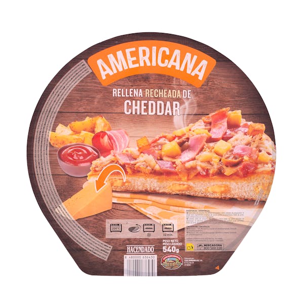 Imagen de Pizza Americana Hacendado ultracongelada