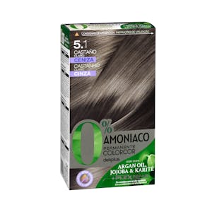 Colorcor permanent dye 5.1 light ash brown 0% ammonia