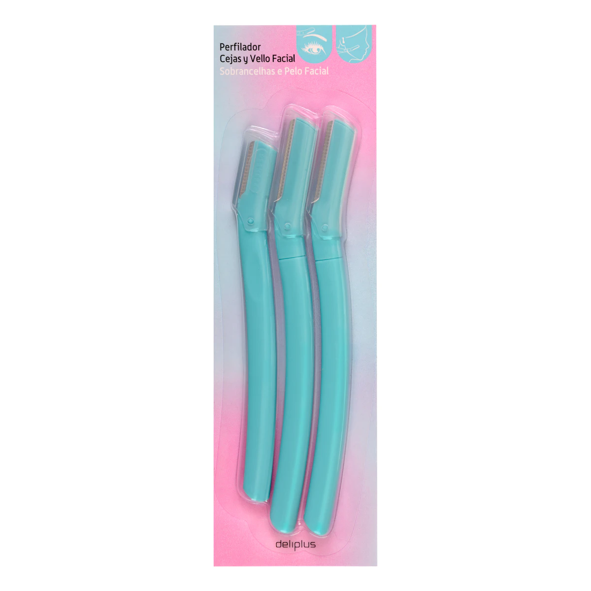 Cuchillas para perfilar cejas y vello facial Deliplus – Mercadona – صورة إعلانية للمنتج