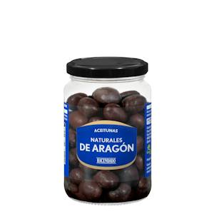 Aceitunas negras naturales de Aragón con hueso Hacendado