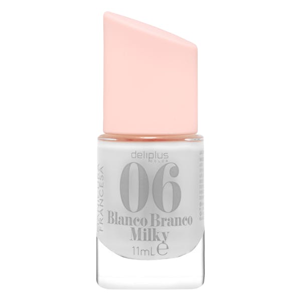 Laca de uñas manicura francesa Deliplus 06 blanco milky