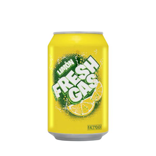 Refresco de limón Hacendado fresh gas