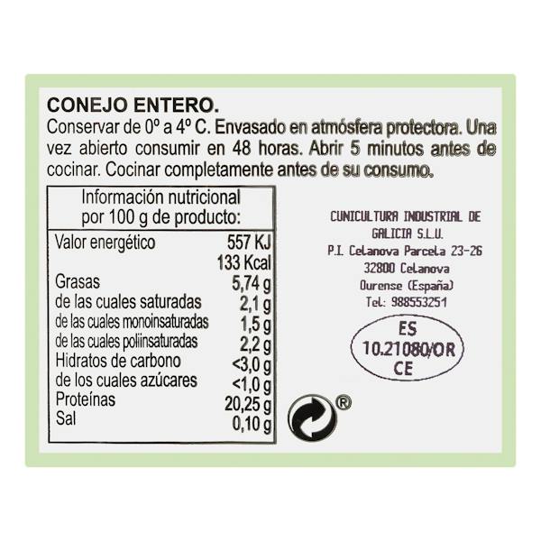 Etiqueta / ingredientes