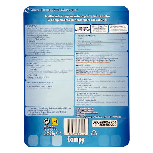 Ministick dental perro adulto Compy