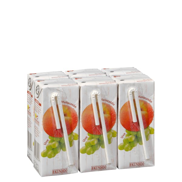 Zumo de melocotón y uva Hacendado