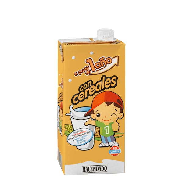 Preparado lácteo con cereales Hacendado +1 año