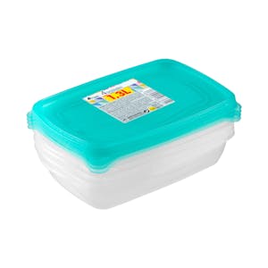Recipiente de Plástico Rectangular 1,3L Bosque Verde