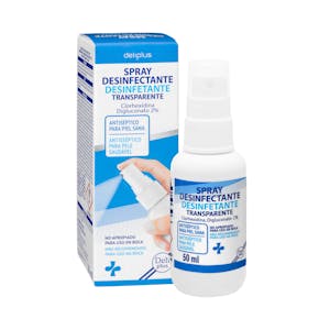 Antiseptic transparent spray contains chlorhexidine and 2% digluconate Deliplus