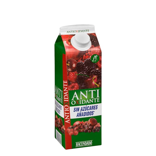 Bebida de frutas rojas antioxidante Hacendado sin azúcares añadidos