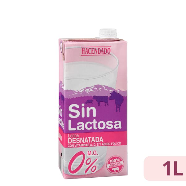 precios Leche Desnatada Sin Lactosa Hacendado 1 L. en Mercadona