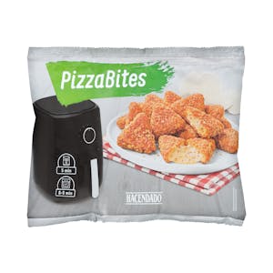 Deep-frozen mozzarella cheese, tomato and oregano Pizza Bites Hacendado