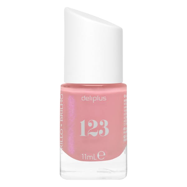 Laca de uñas alto brillo Deliplus 123 rosa perla