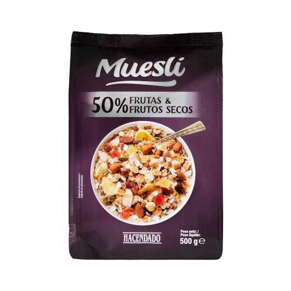 Muesli Hacendado 50% frutas y frutos secos