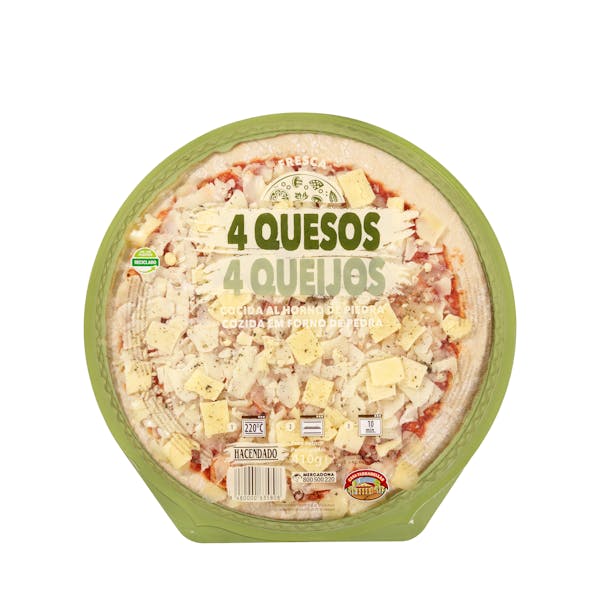 Pizza 4 quesos Hacendado