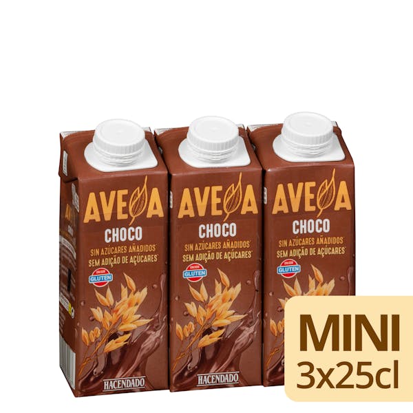 Bebida de avena con chocolate sin azúcares añadidos Hacendado