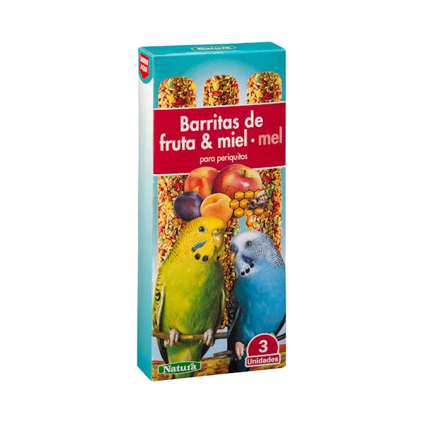 Barritas de fruta y miel para periquitos Natura