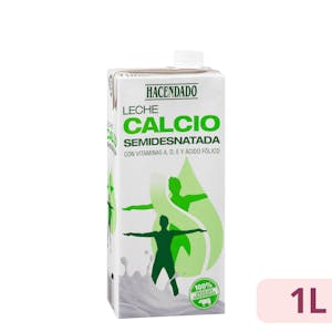 Leche semidesnatada calcio Hacendado