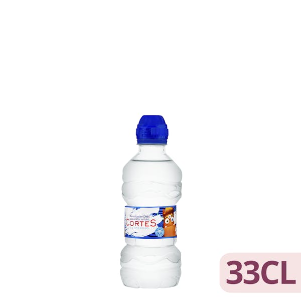 Agua mineral pequeña Cortes tapón infantil
